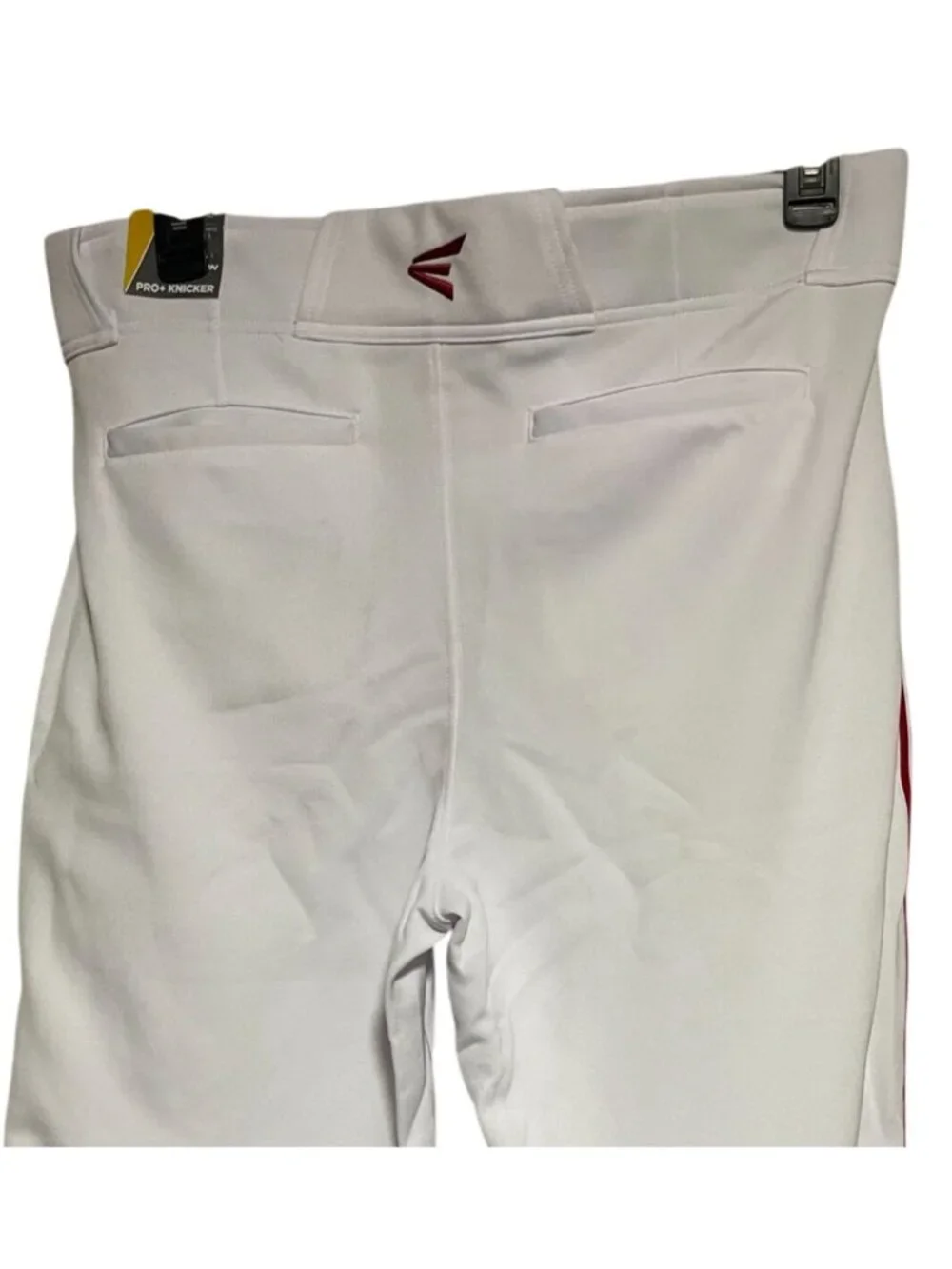 Easton Pro+ Knicker Mens Baseball Pants XXL White/Red Piped Elastic Hem